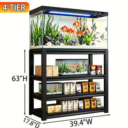 3-Tier Rack Shelf Heavy Duty Metal Frame Aquarium Stand | 20 Gallon Fish Tank Stand