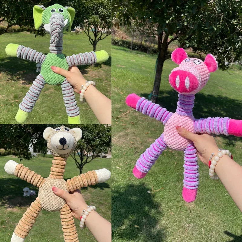 Indestructible Squeaky Dog Toy for Large Dogs Soft Plush Chew Toys For Aggressive Chewers
