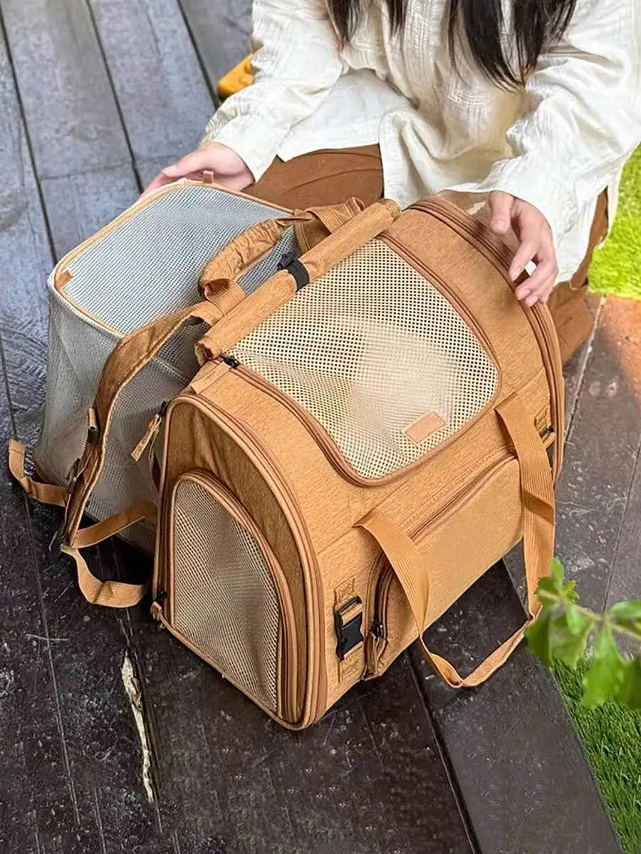 Pet bag, portable pet carrier,  - soft-sided cat carrier for medium-sized cats and small dogs up to 15 pounds,