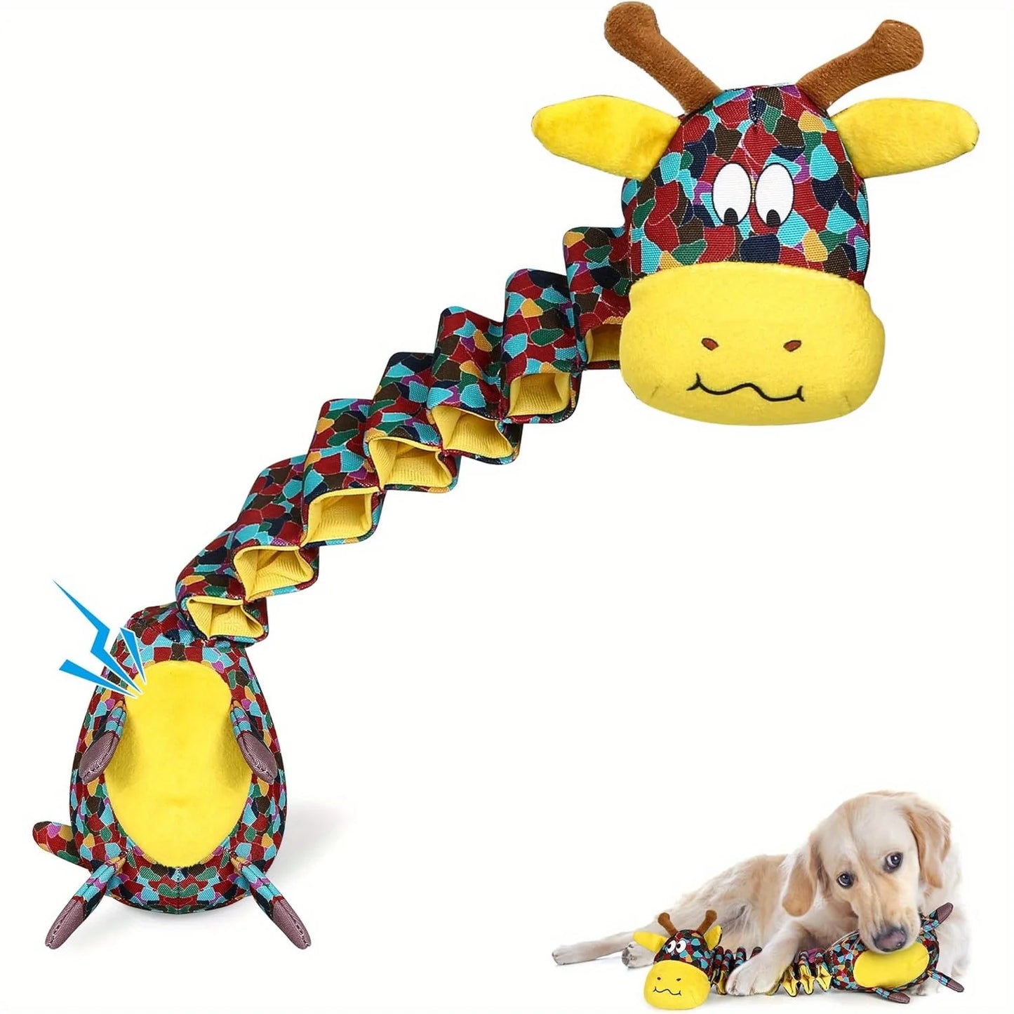 Indestructible Tough Dog Toy For Aggressive Chewers Durable For Large Breeds, Made With Plush Material And Crinkle Paper Ultra-Strong Chew Toy For Powerful Dogs