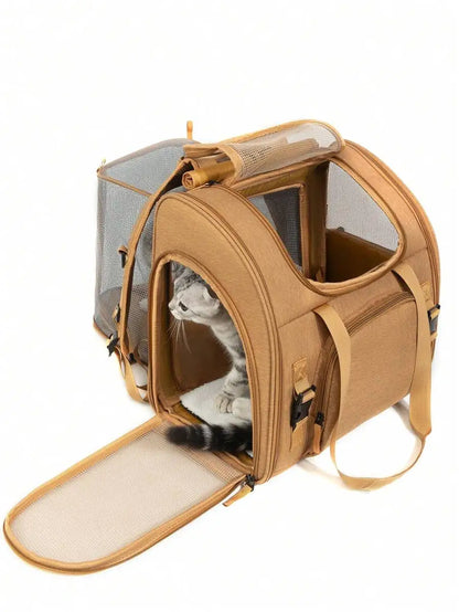 Pet bag, portable pet carrier,  - soft-sided cat carrier for medium-sized cats and small dogs up to 15 pounds,