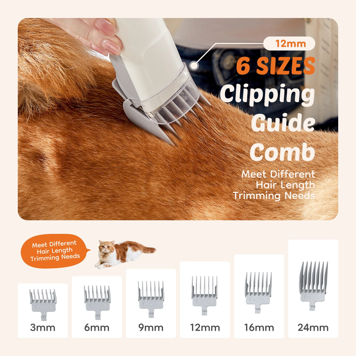 JHK 2.5L Professional Pet Grooming Vacuum Kit 3 Suction Modes and 5 Groomer Tools with Cordless Low Noise Dog Clippers