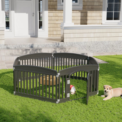 Plastic Dog Playpen Expandable Durable Pet Fence for Medium Dogs Indoor Outdoor