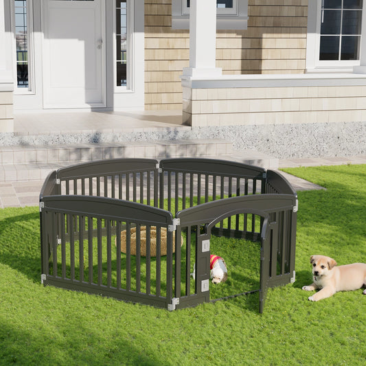Plastic Dog Playpen Expandable Durable Pet Fence for Medium Dogs Indoor Outdoor