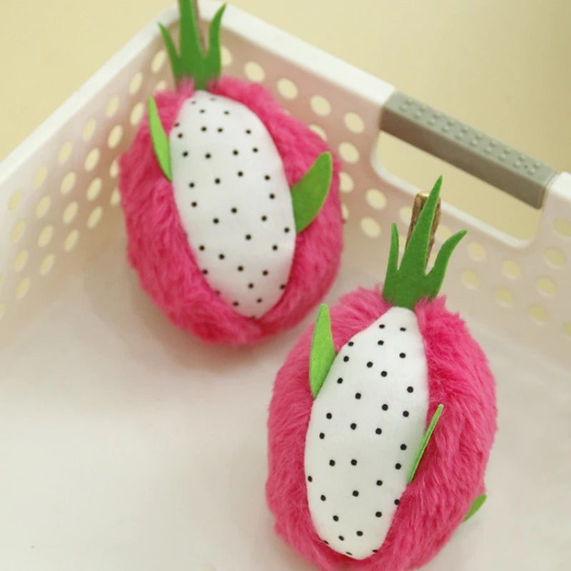Plush Chew Toy Catnip Interactive Bite-resistant Dragon Fruit Kitten And Cat Toy