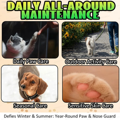 Pet Paw Protector Dog Nose Balm Healing Salve for Cracked Dry Paws Soothing Moisturizer Lick Safe