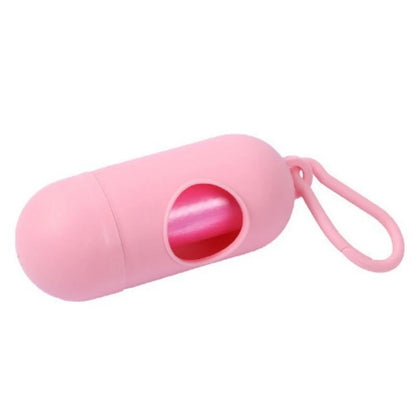 Dog Poop Bag Holder Portable Pet Waste Bag Dispenser Capsule Shape