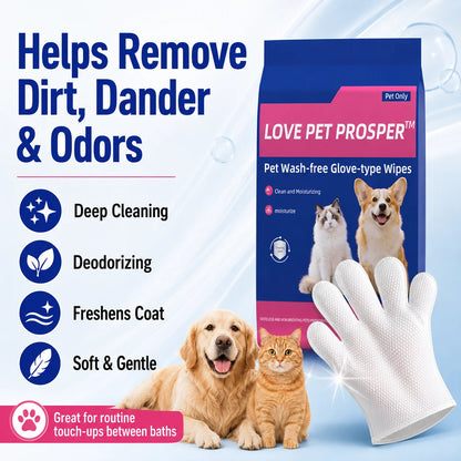 Disposable Textured Pet Bath Wipes for Paws, Coat, Dander & Odor Control, Soft Moisturizing Deodorizing Pet Wipes, 10 Count