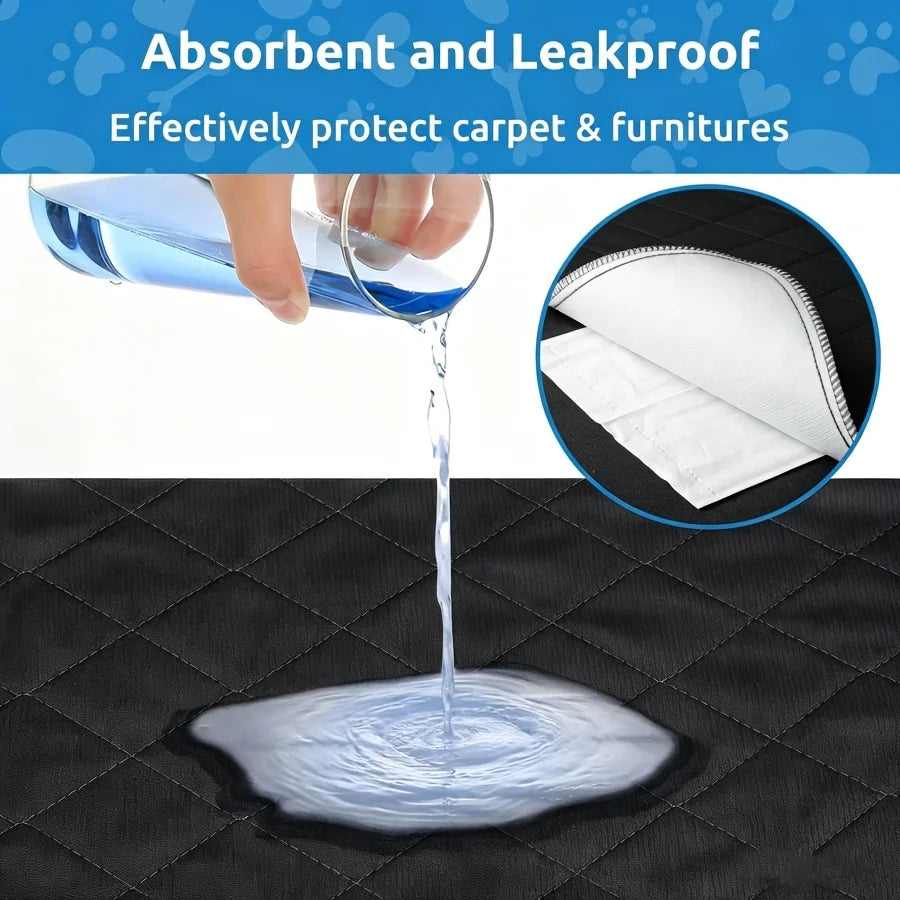 Washable Reusable Dog Pee Pads, 72"x72" Absorbent & Waterproof Puppy Training Pad for Crate, Playpen & Carpet,