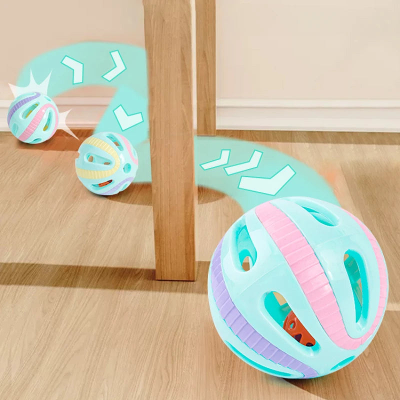 Bell Ball Cat Toys  Colorful Playing Ball Interactive Funny Plastic Cat Toy