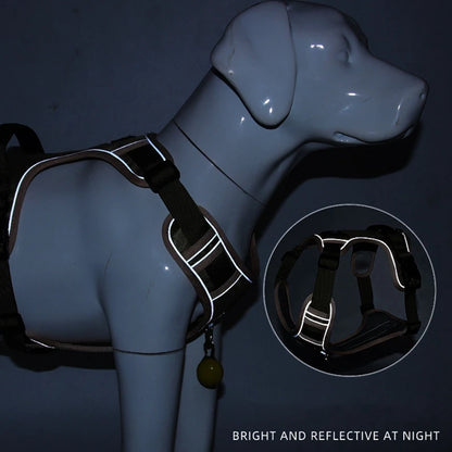 Reflective Harness for Medium and Large Dogs Waterproof Oxford Cloth
