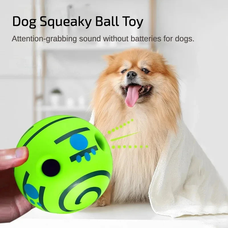 Wobble Wag Giggle Ball Interactive Dog And Cat Toy Chew Toy Giggle Sounds When Rolled or Shaken
