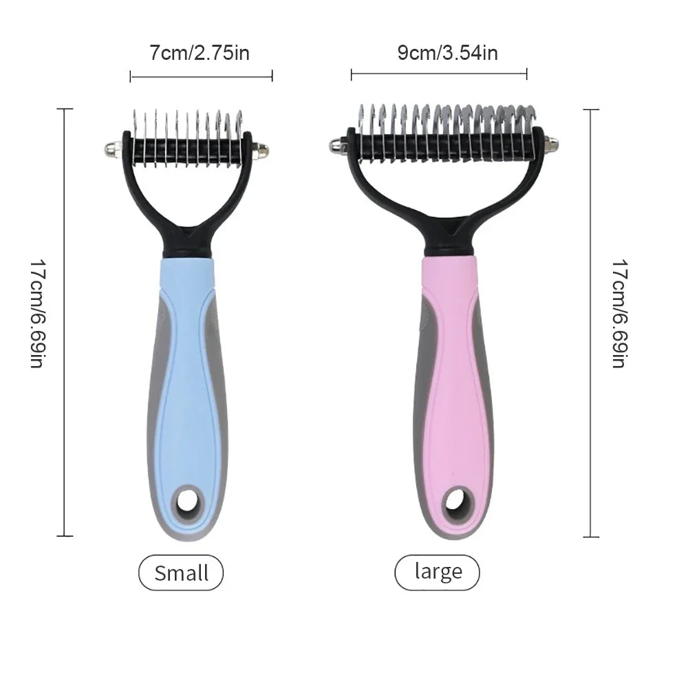 Double Sided Stainless Steel Pet Grooming Brush For Dog And Cat.