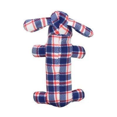Interactive Dog Toy Loofa Americana Stars Stripes and Plaid Plush for Entertaining and Cuddling Play