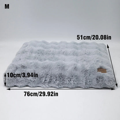 Plush Dog Bed Thicker Foam Base Crate