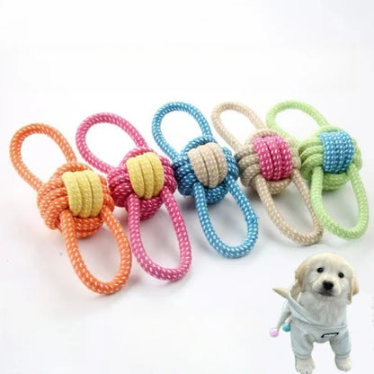 Dog Chew Toys Bundle – Rope Knot Toy & Teething Stick for Puppy, Durable Dual Color Dental Teeth Cleaning, Tough Chew Training Toy for Small Medium Dogs