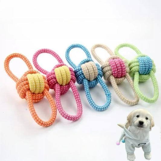 Dog Chew Toys Bundle – Rope Knot Toy & Teething Stick for Puppy, Durable Dual Color Dental Teeth Cleaning, Tough Chew Training Toy for Small Medium Dogs