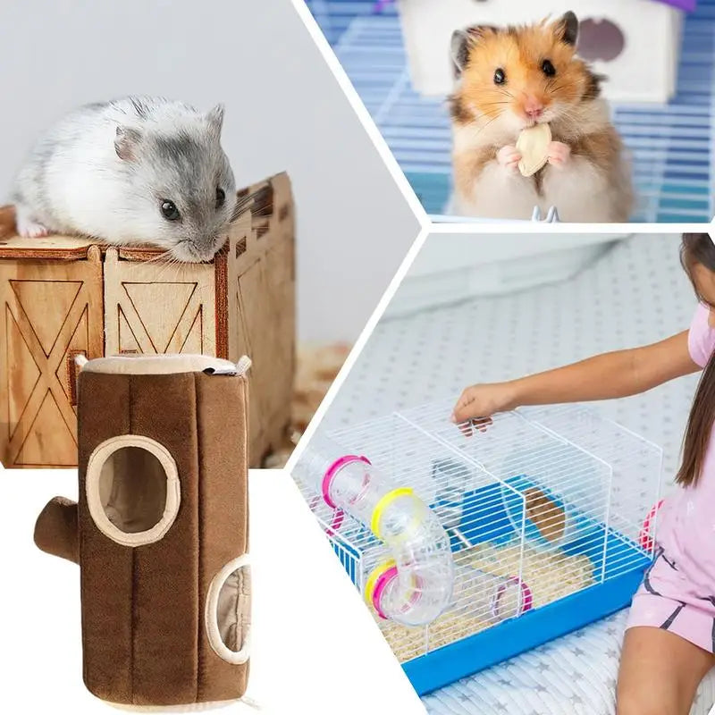 Hammock Warm Bed Small Animal Tube Cage House - Hamster Warm Bed, Tunnel House Double Sided