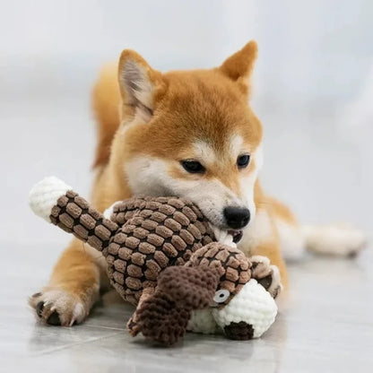 Plush Squeaky Puppy Chew Toys Interactive Teething Training Dog Toys for Small Dogs Cute Donkey Design