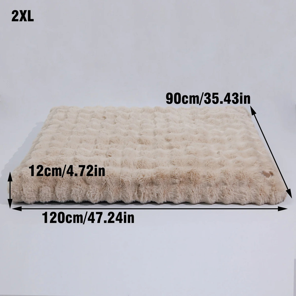 Plush Dog Bed Thicker Foam Base Crate