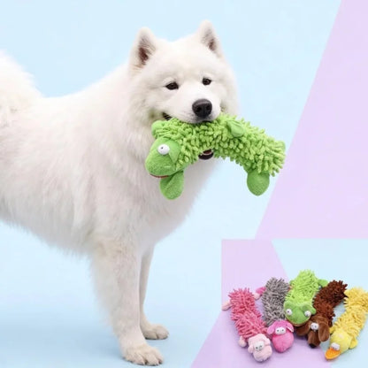 Durable Dog Plush Toy for Small Breeds - Animal Shape Squeaky Chew Teeth Cleaning Toy for Chihuahua Yorkshire Bichon Puppies
