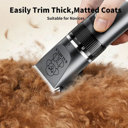 Beauty dog grooming comb set, low-noise dog scissors with LED digital display, rechargeable wireless clipper, suitable for small and large dogs and cats,
