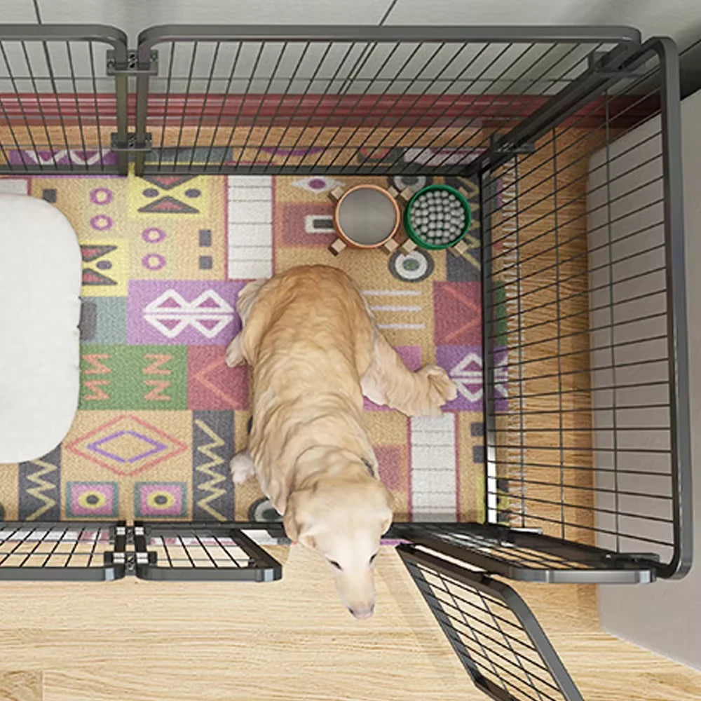 Dog Fence Playpen Foldable Exercise Kennel, Escape Barrier Heavy Duty Cage