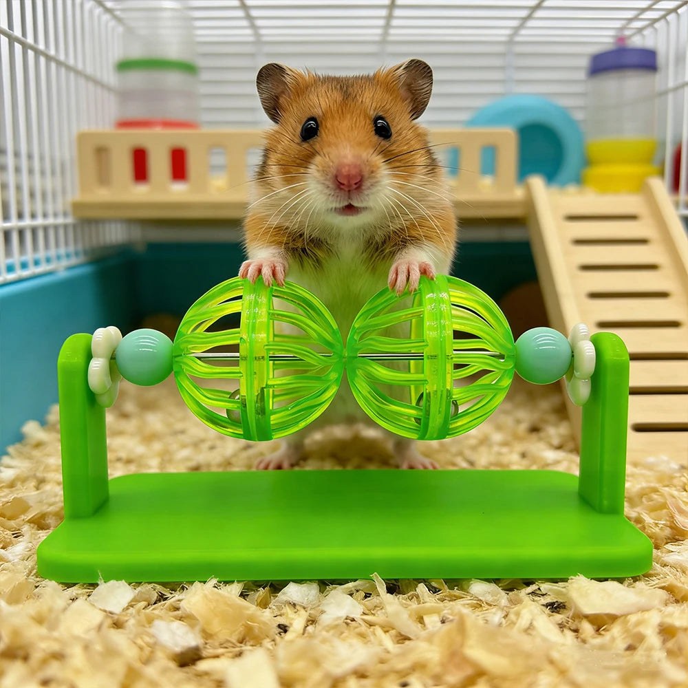 1PC Hamster Toy Rotating Bell Ball for Hamster Boredom,