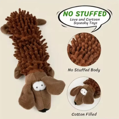 Durable Dog Plush Toy for Small Breeds - Animal Shape Squeaky Chew Teeth Cleaning Toy for Chihuahua Yorkshire Bichon Puppies