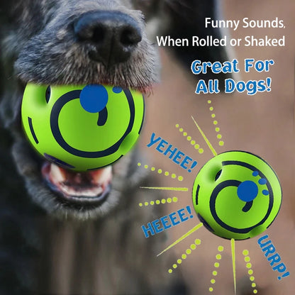 Wobble Wag Giggle Ball Interactive Dog And Cat Toy Chew Toy Giggle Sounds When Rolled or Shaken