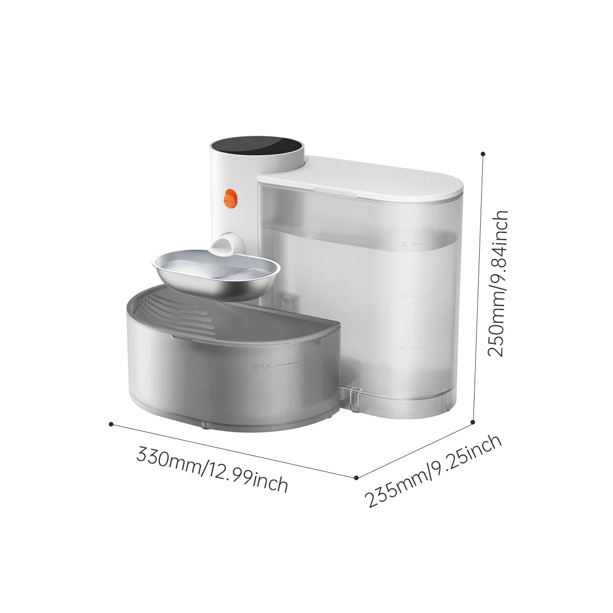 New Stainless Steel Bowl Pet Intelligent  Water Dispenser Automatically Purifies