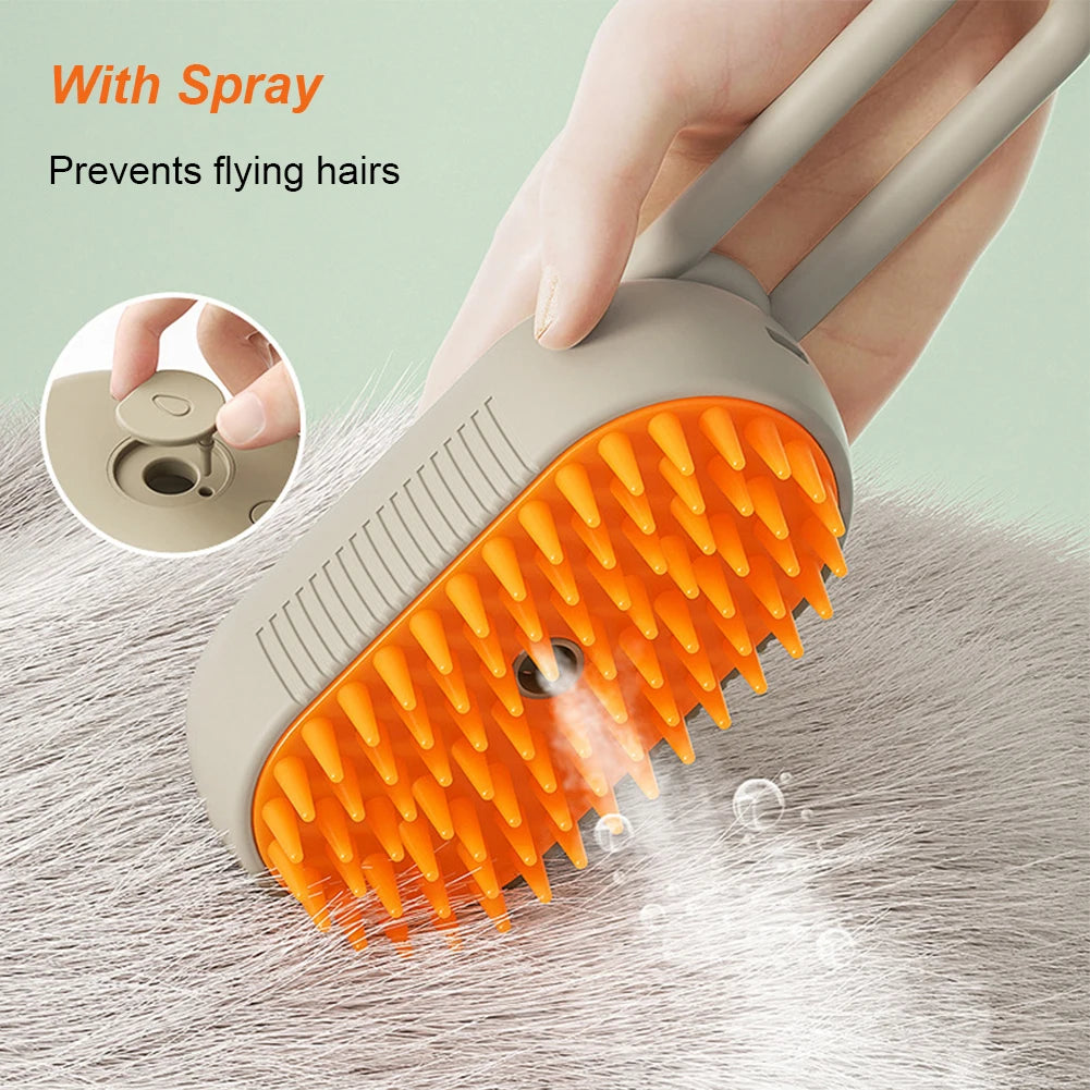 3-in-1 Electric Pet Cleaning Brush Steam