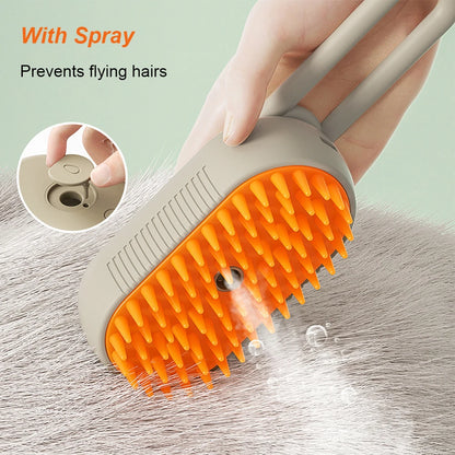 3-in-1 Electric Pet Cleaning Brush Steam