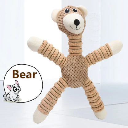 Indestructible Squeaky Dog Toy for Large Dogs Soft Plush Chew Toys For Aggressive Chewers