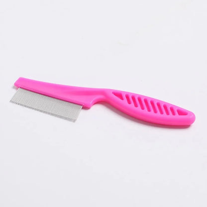 Dog and Cat flea comb Removal, Plastic dense tooth comb Steel needle