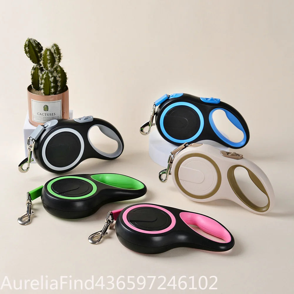 Automatic Retractable Dog Leash Heavy‑Duty Roulette Lead Rope For Small and Large Dogs