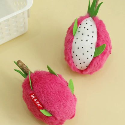 Plush Chew Toy Catnip Interactive Bite-resistant Dragon Fruit Kitten And Cat Toy