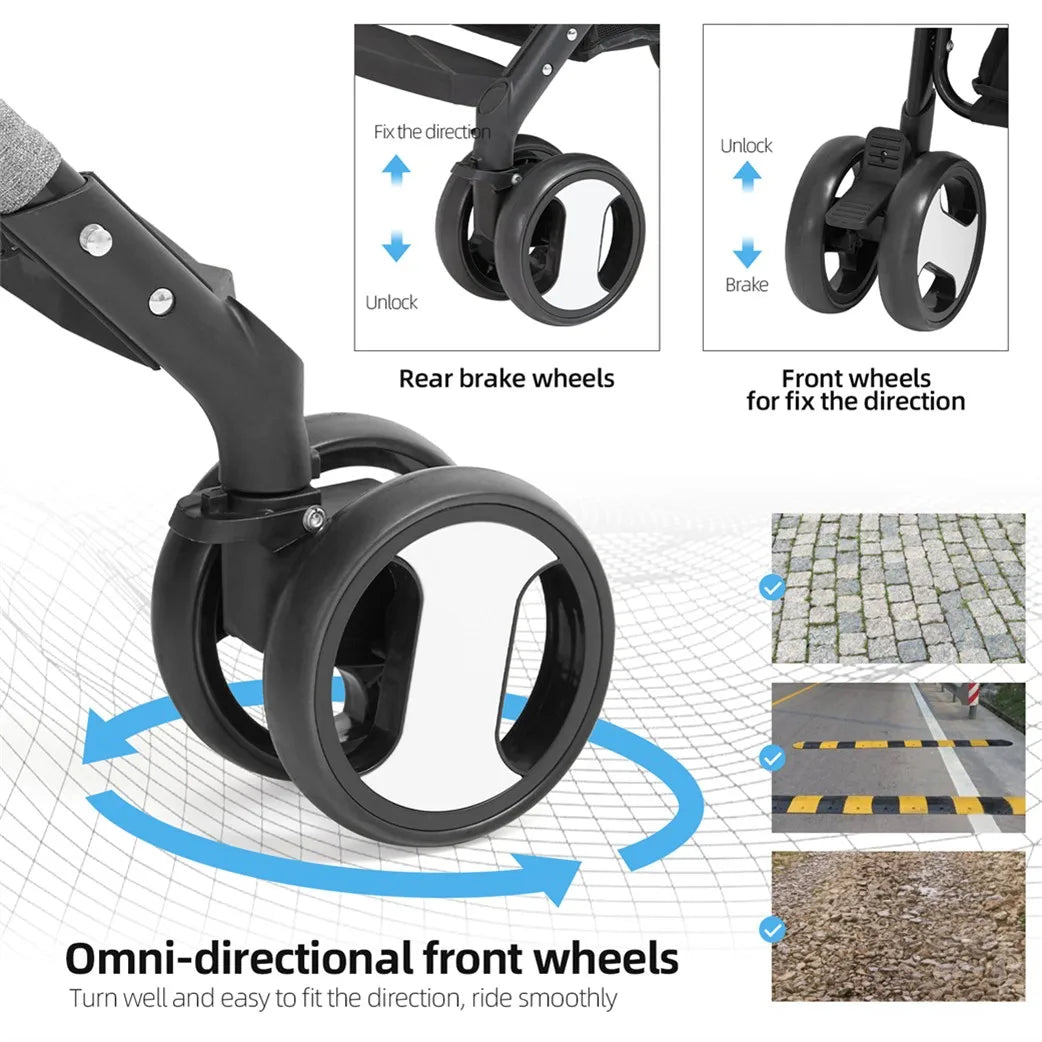 Stroller Foldable Travel Carrier For Cat Or Dog