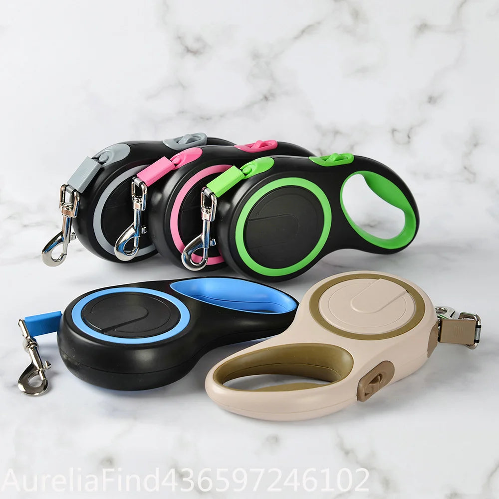 Automatic Retractable Dog Leash Heavy‑Duty Roulette Lead Rope For Small and Large Dogs