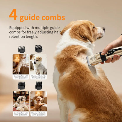 KALHELA 2-in-1 Pet Grooming Kit (includes a pet hair clipper and pet nail clippers), designed specifically for pet grooming and suitable for all types of large and small cats and dogs