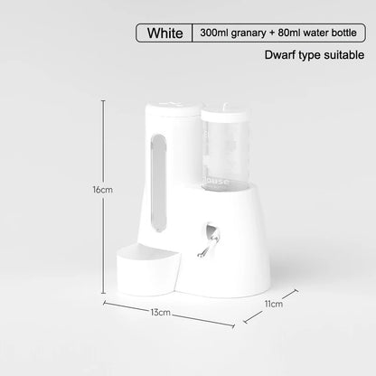 2In1 Hamster Feeder And Waterer Large Capacity Leakproof Automatic Feeder Leak Proof