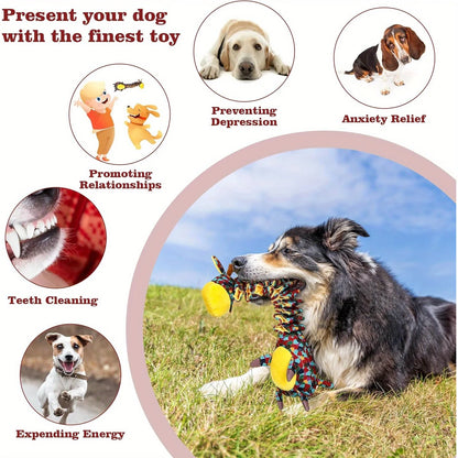 Indestructible Tough Dog Toy For Aggressive Chewers Durable For Large Breeds, Made With Plush Material And Crinkle Paper Ultra-Strong Chew Toy For Powerful Dogs