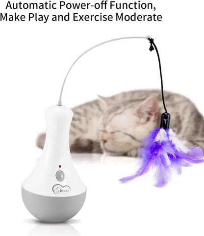 Interactive Cat Toy Funny Feather Teaser Indoor Play Automatic Toy