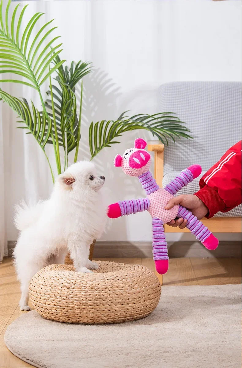 Indestructible Squeaky Dog Toy for Large Dogs Soft Plush Chew Toys For Aggressive Chewers