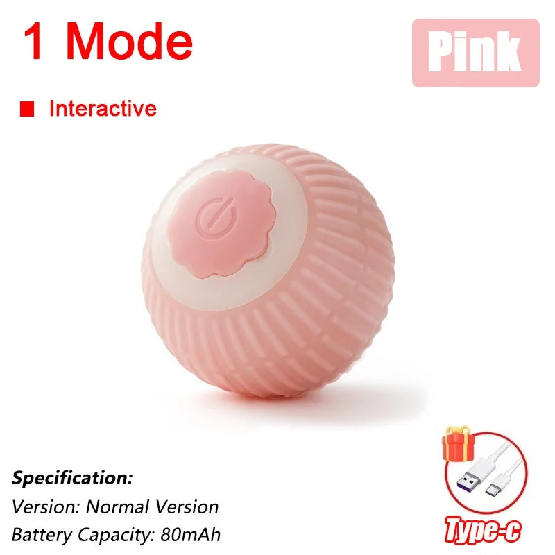 New Cat Interactive Ball  - Automatic Rolling Ball Faux Tail Rechargeable Smart Pet Electric Toy