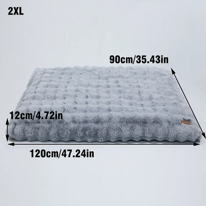 Plush Dog Bed Thicker Foam Base Crate