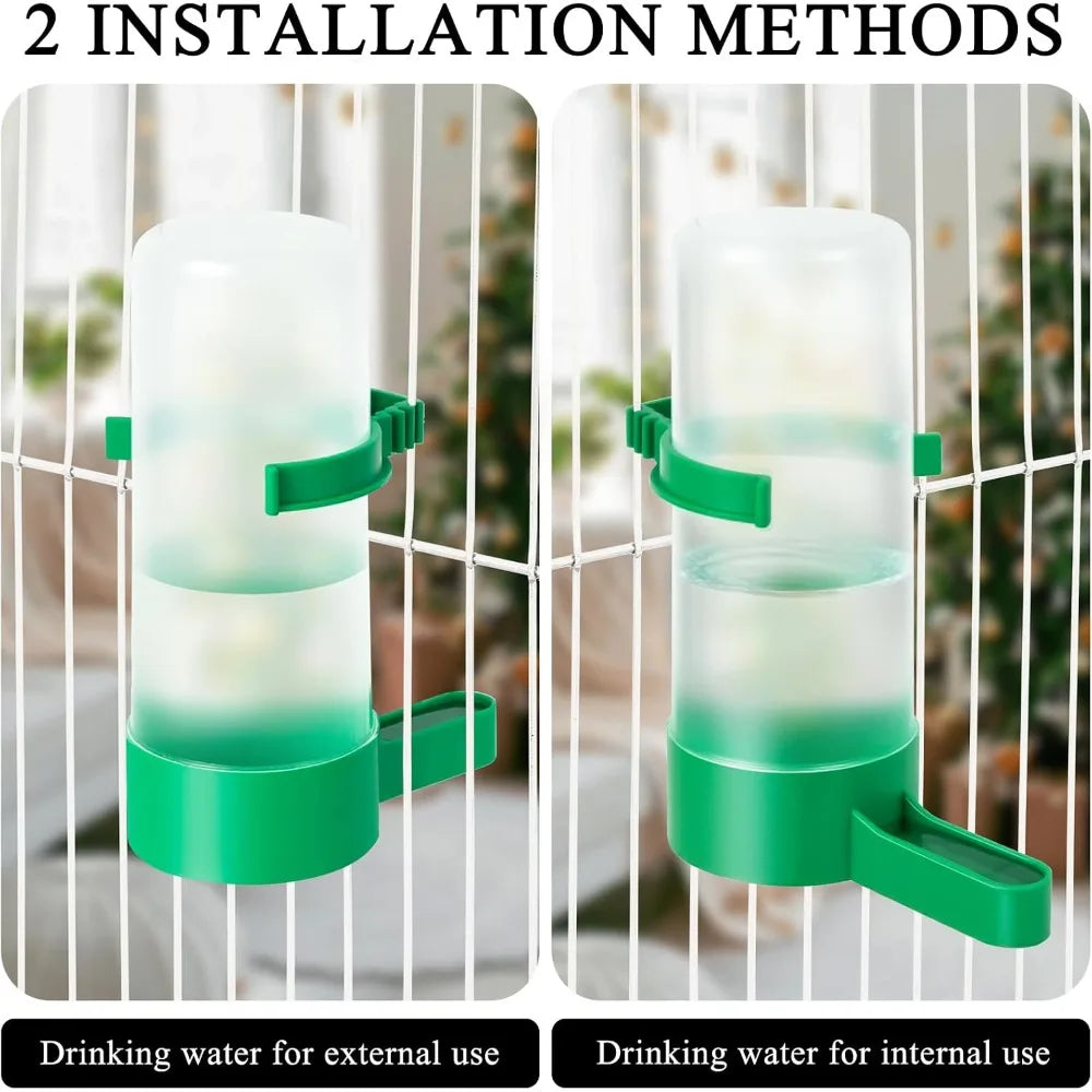 4 Pieces Plastic Bird Water Feeder Drinker Clip