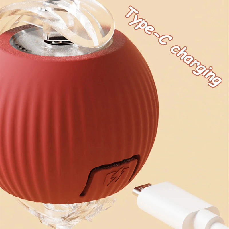 New Cat Interactive Ball  - Automatic Rolling Ball Faux Tail Rechargeable Smart Pet Electric Toy