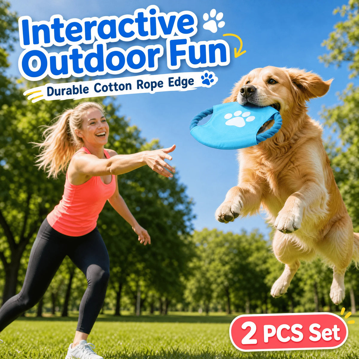 Popular Dog Flying Disc Toy - Interactive Outdoor Throwing Toy For Dogs -