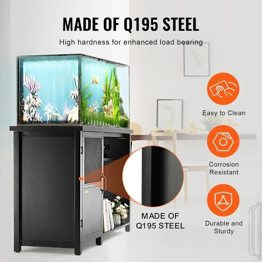 VEVOR Aquarium Stand, 75 Gallon Fish Tank Stand, 52 x 19.7 x 32.3 in Steel and MDF Tank Stand, 626 lbs Load Capacity,